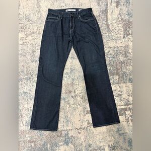 BKE Men's Deep Indigo Straight Jeans